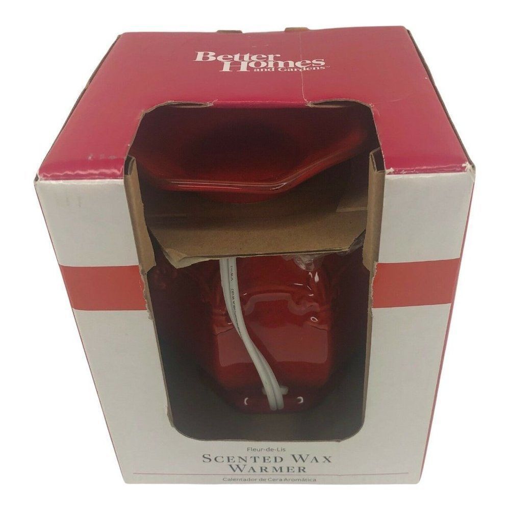 NEW Fleur De Lis Better Homes & Gardens Electric Scented Wax Warmer Red